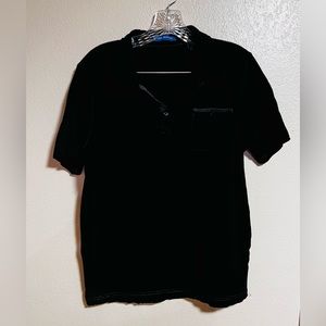 Michael Brandon Mens Shirt Black Short Sleeves Size M  100% Cotton